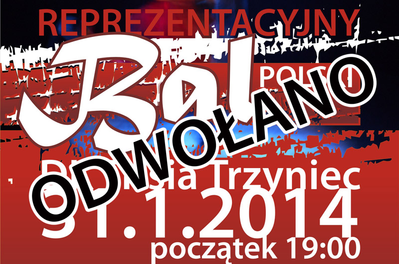 III Reprezentacyjny Bal Polski odwołany