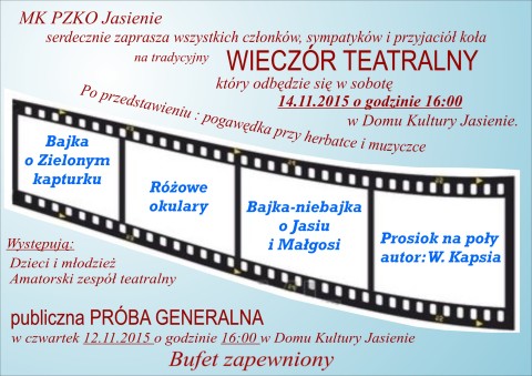 Wieczór teatralny w Jasieniu