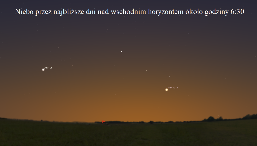Na porannym niebie widoczny jest Merkury