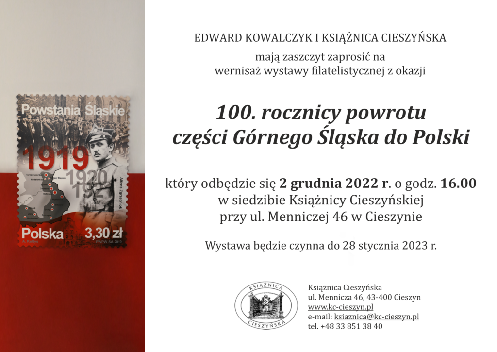 Wystawa filatelistyczna z okazji 100. rocznicy powrotu części Górnego Śląska do Polski