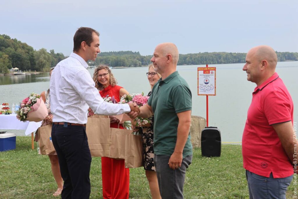 Pływające molo przy plaży Oskar nad Zalewem Cierlickim uroczyście otwarto 1 sierpnia