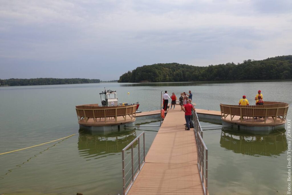 Pływające molo przy plaży Oskar nad Zalewem Cierlickim uroczyście otwarto 1 sierpnia