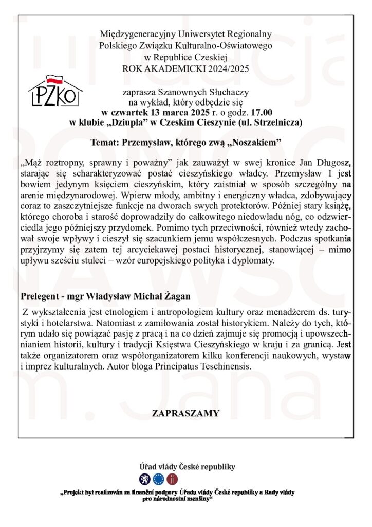 Wykład MUR-u: Przemysław, którego zwą „Noszakiem”