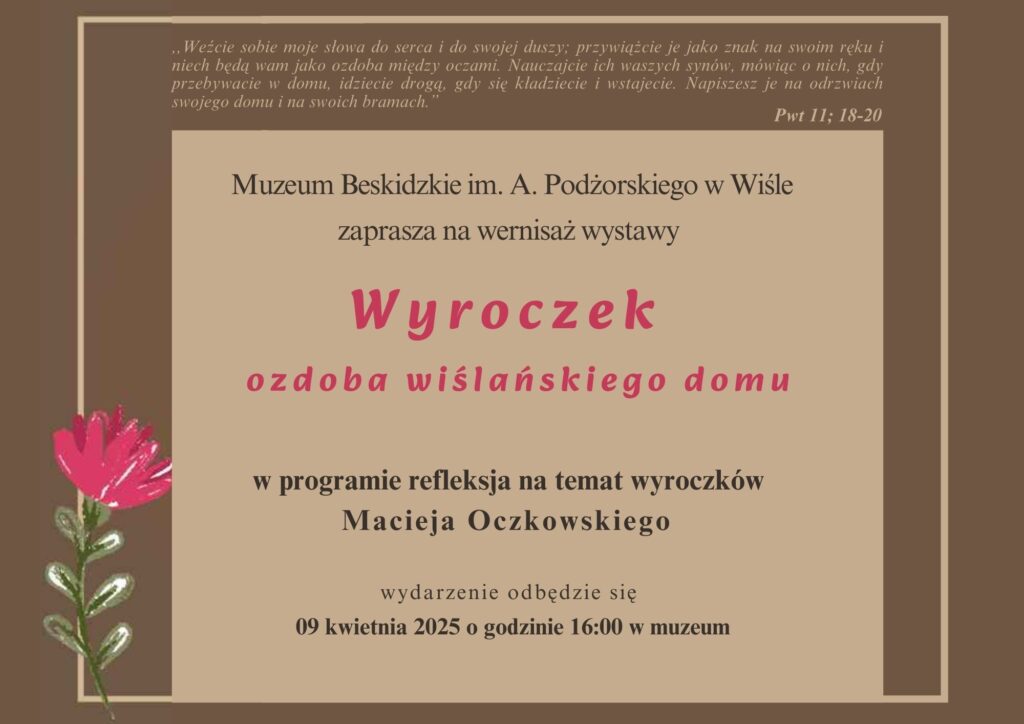 wernisaż wystawy ,,Wyroczek – ozdoba wiślańskiego domu”