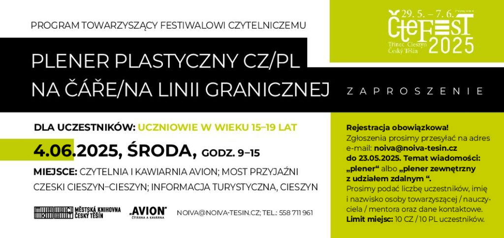 Plener plastyczny w ramach festiwalu czytelniczego ČTEFEST