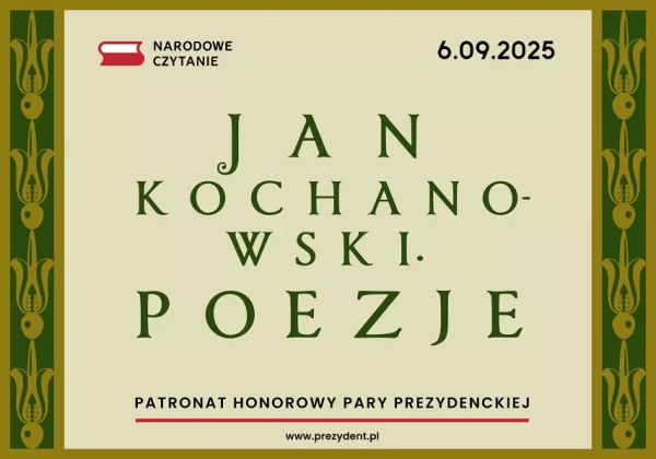 Narodowe Czytanie 2025. Poezja Jana Kochanowskiego w centrum uwagi