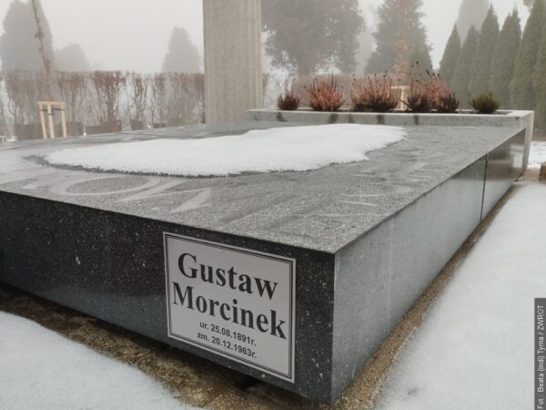 Grób Gustawa Morcinka w Cieszynie wpisany do Ewidencji grobów weteranów walk o Wolność i Niepodległość Polski