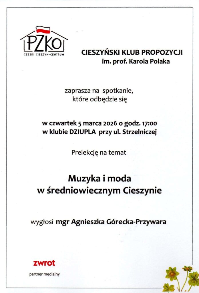 Prelekcja: Muzyka i moda w średniowiecznym Cieszynie