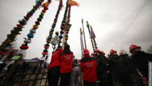 Im wyższa palma, tym większy prestiż. W Lipnicy palmy mają nawet 35 metrów