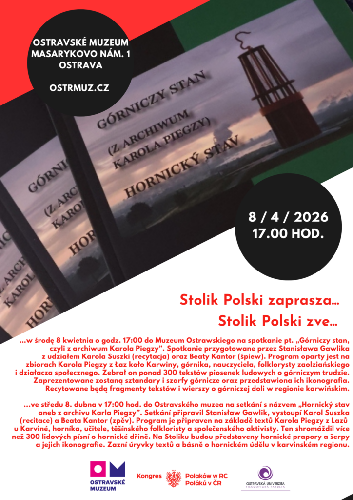 Stolik Polski w Osztrawie: spotkanie pt. Górniczy stan, czyli z archiwum Karola Piegzy