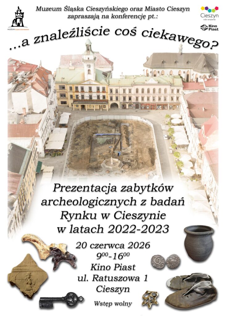 prezentacja zabytków archeologicznych, pozyskanych podczas badań cieszyńskiego Rynku w latach 2022-23